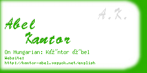 abel kantor business card
